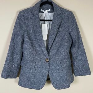 Veronica Beard - denim blue wool tweed NWT - Size 4 schoolboy jacket -